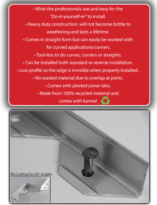 Aluminum Paver Edging Surefoot Edging